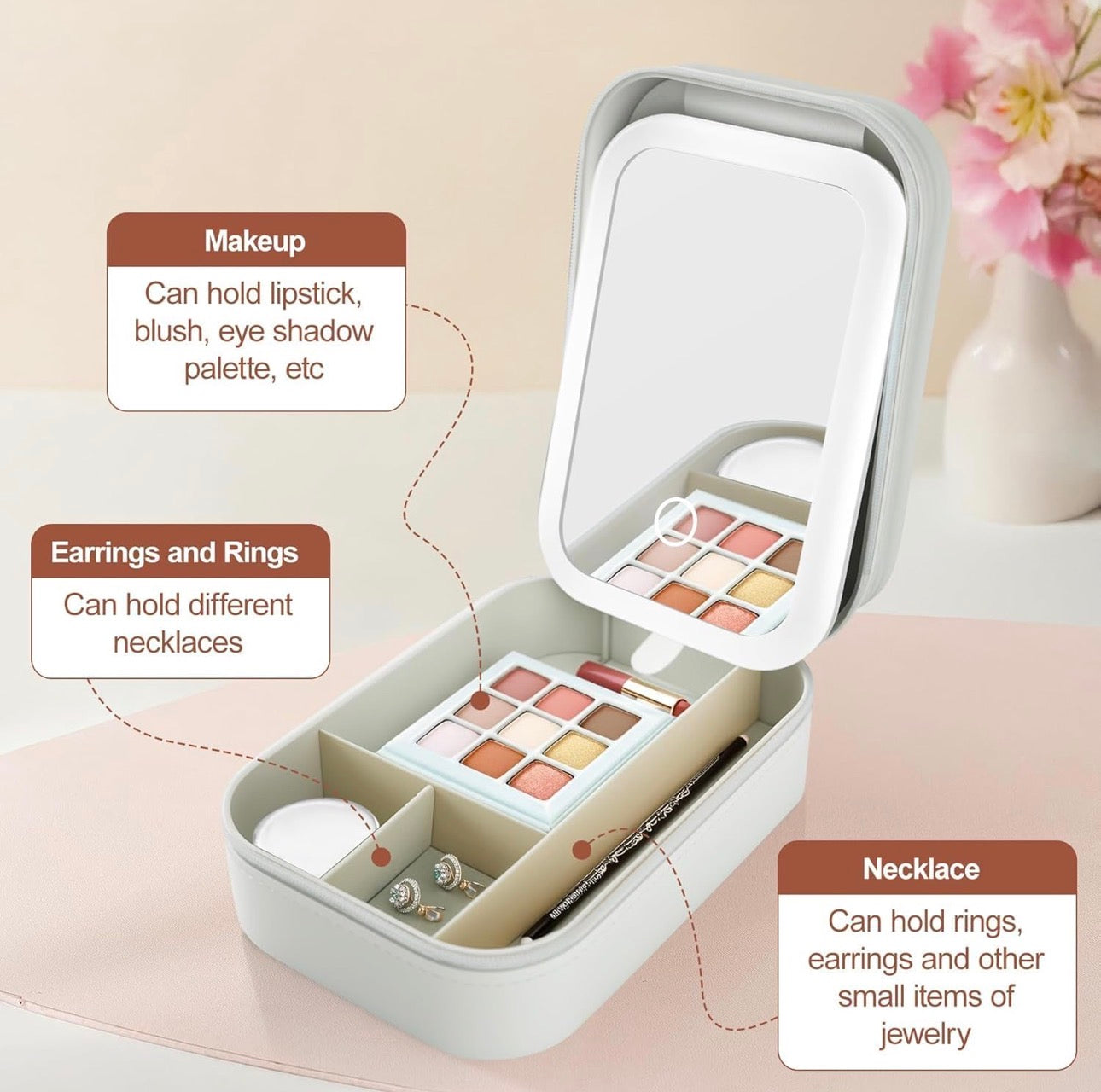 Makeup Vanity With LED Mirror