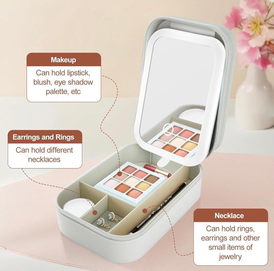 Makeup Vanity With LED Mirror